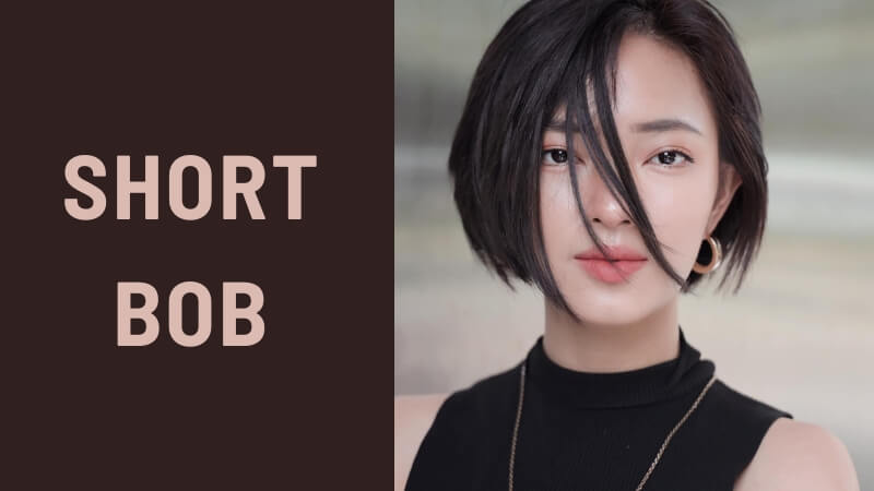 Short bob is one of the signature hairstyles of Vietnamese fashionista Chau Bui.