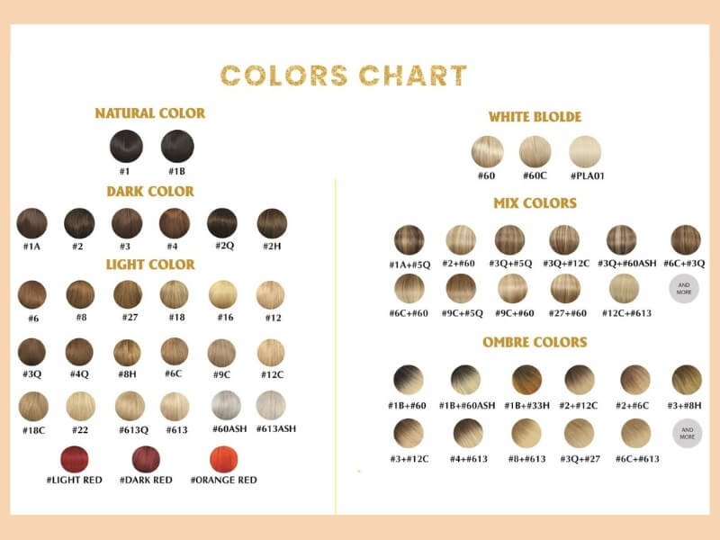 Luxshine Hair colors chart helps choose proper hair color for you