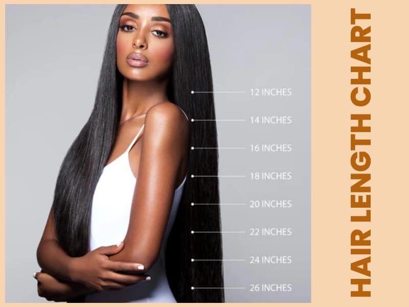 A 16-inch or 18-inch hair length is ideal in hair extension length chart