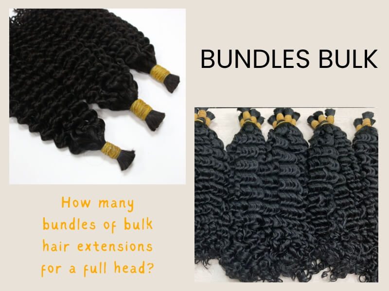 Black deep curly bulk hair extensions for curly hair styles