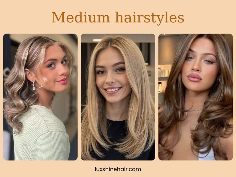 Medium hairstyles are popular for their versatility