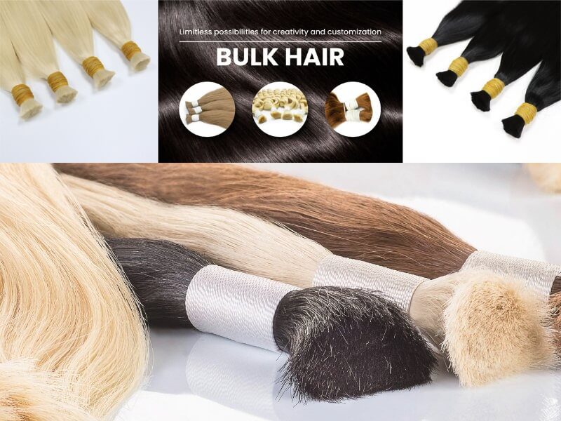 Typically, 2-3 bundles of bulk hair can be sufficient for a natural look