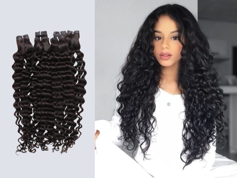 Vietnamese hair is perfect for sleek, straight styles or slightly wavy looks