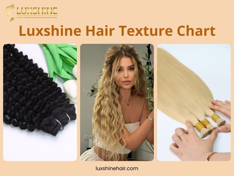 Luxshine Hair's Hair texture chart