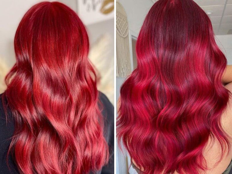 Red halo hair extensions color - a striking, fiery edge for your appearance