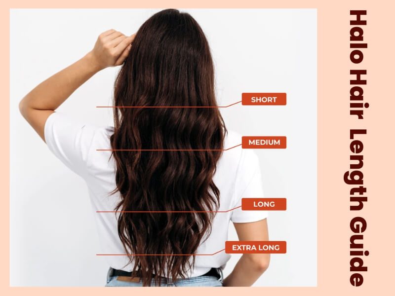 Use halo hair extensions length guide to find perfect hair length