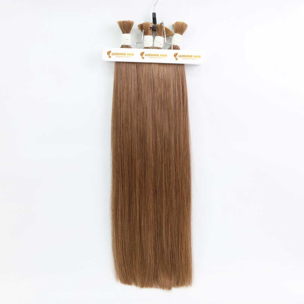 Bulk Hair Extensions Brown Natural Straight - #4