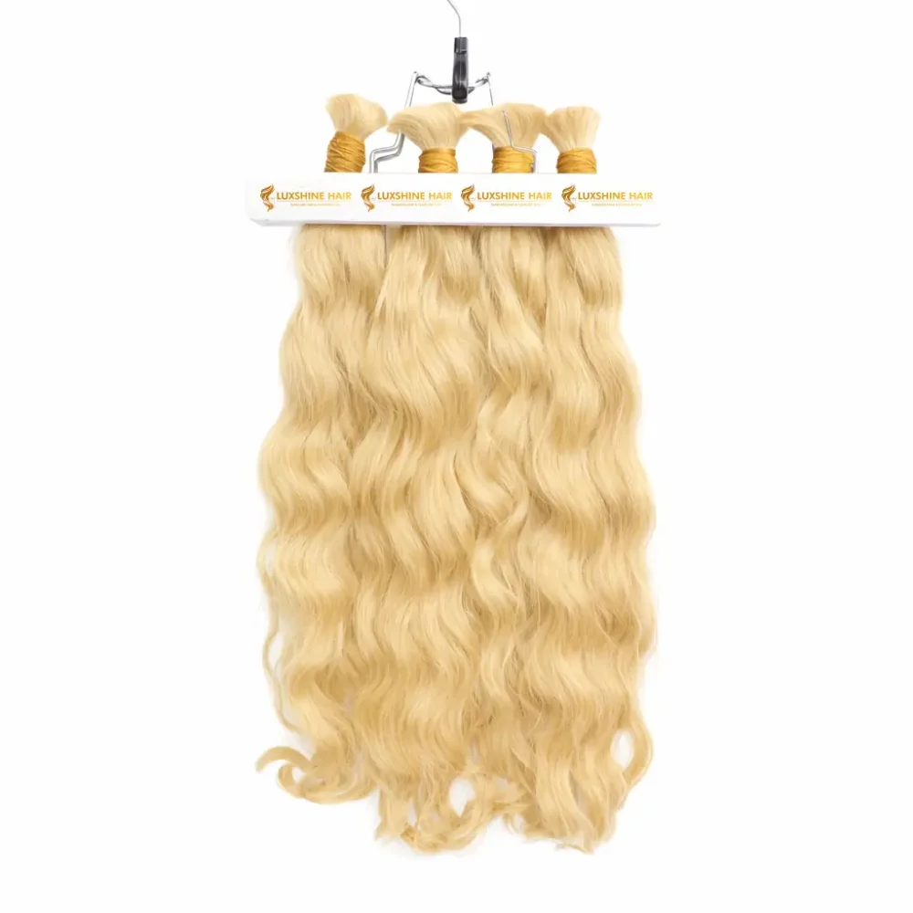 Bulk Hair Extensions Light Blonde Body Wavy