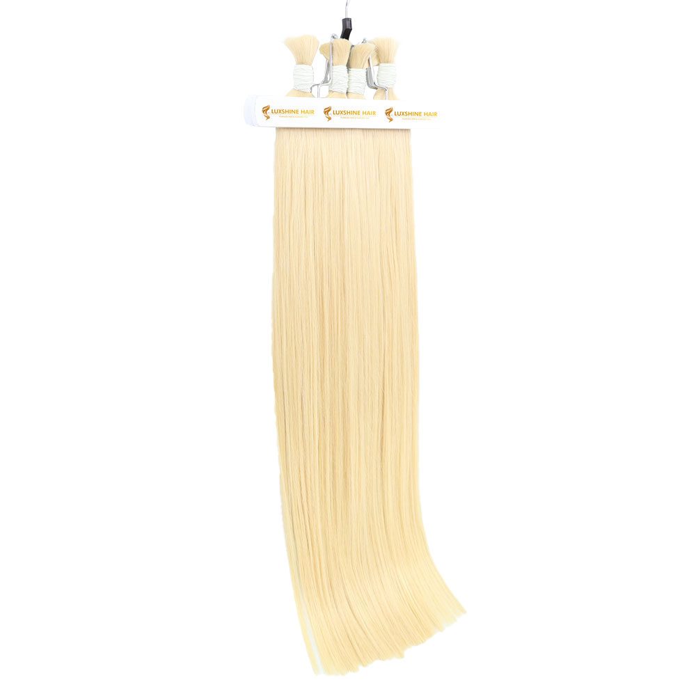 Bulk Hair Extensions Light Blonde Natural Straight - #613