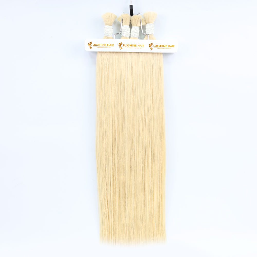 Bulk Hair Extensions Light Blonde Natural Straight - #613