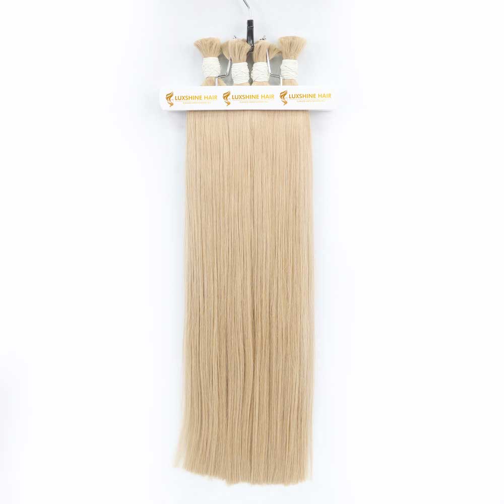 Bulk Hair Extensions Light Brown Natural Straight-#27