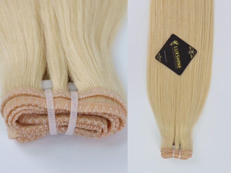 Double layer silky flat wefts are lightweight