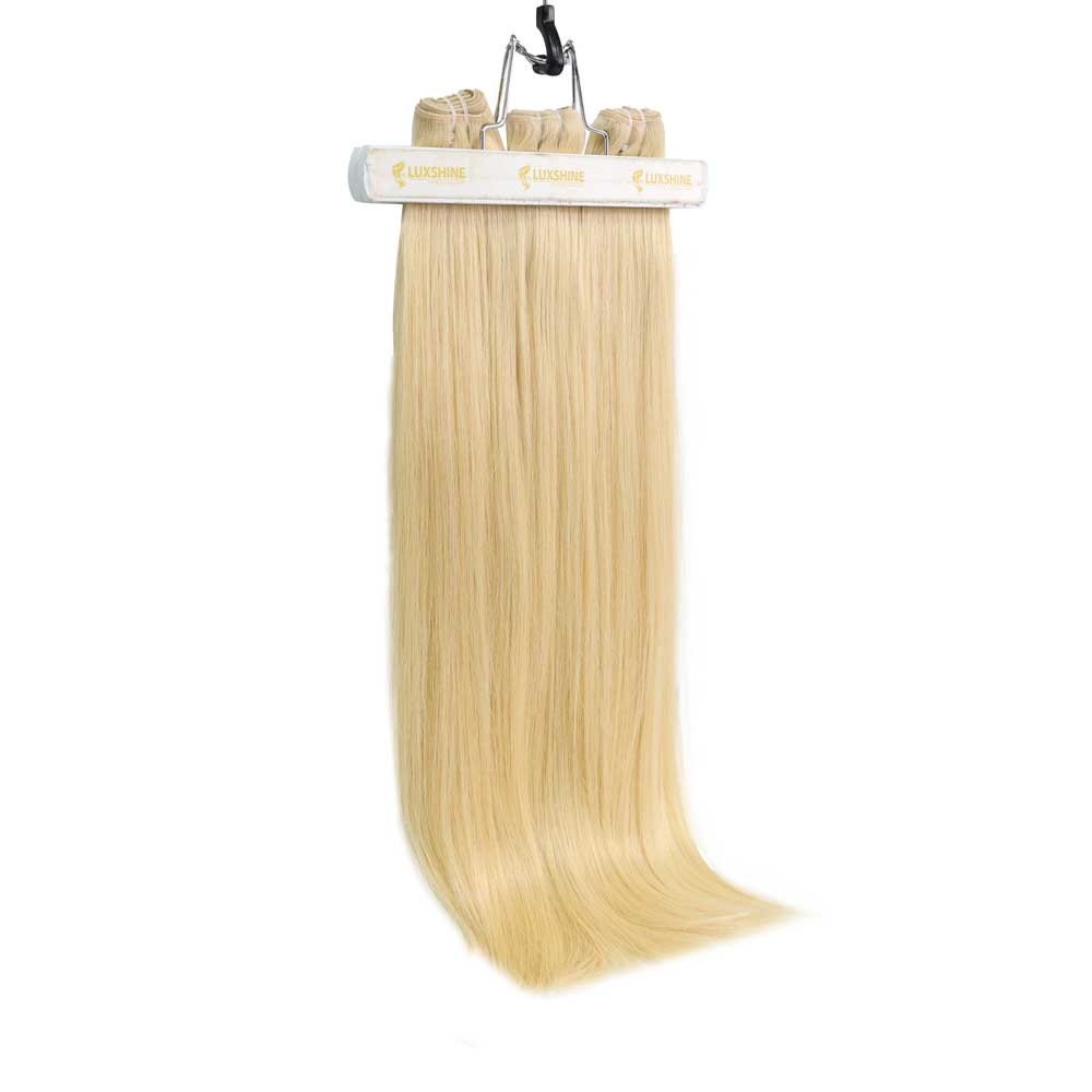 Machine Weft Hair Extensions Light Blonde Natural Straight - #613