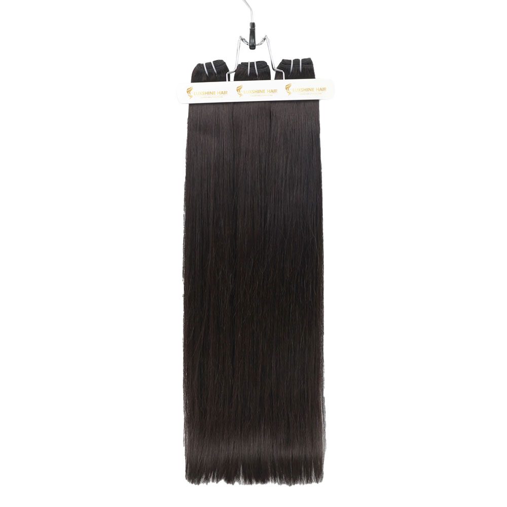 Machine Weft Hair Extensions Natural Color Natural Straight - #1B