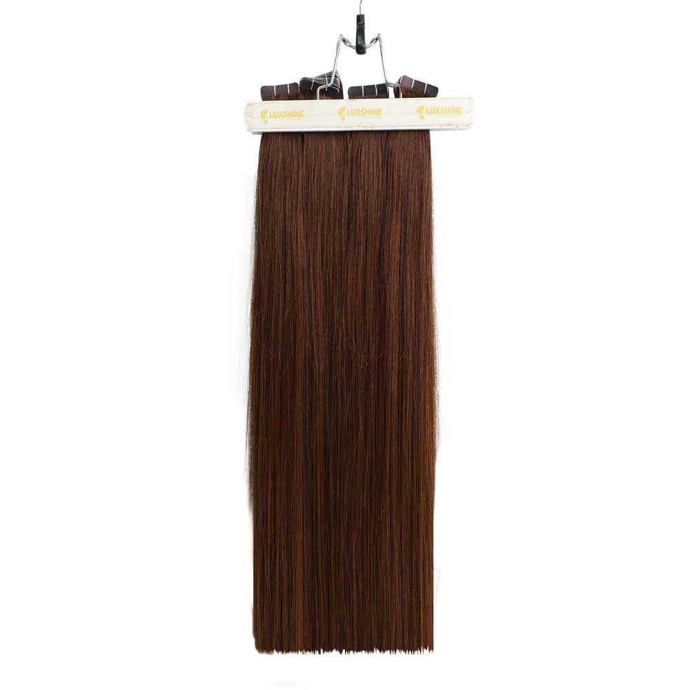 Normal Tape In Hair Extensions Brown Natural Straight - #2Q