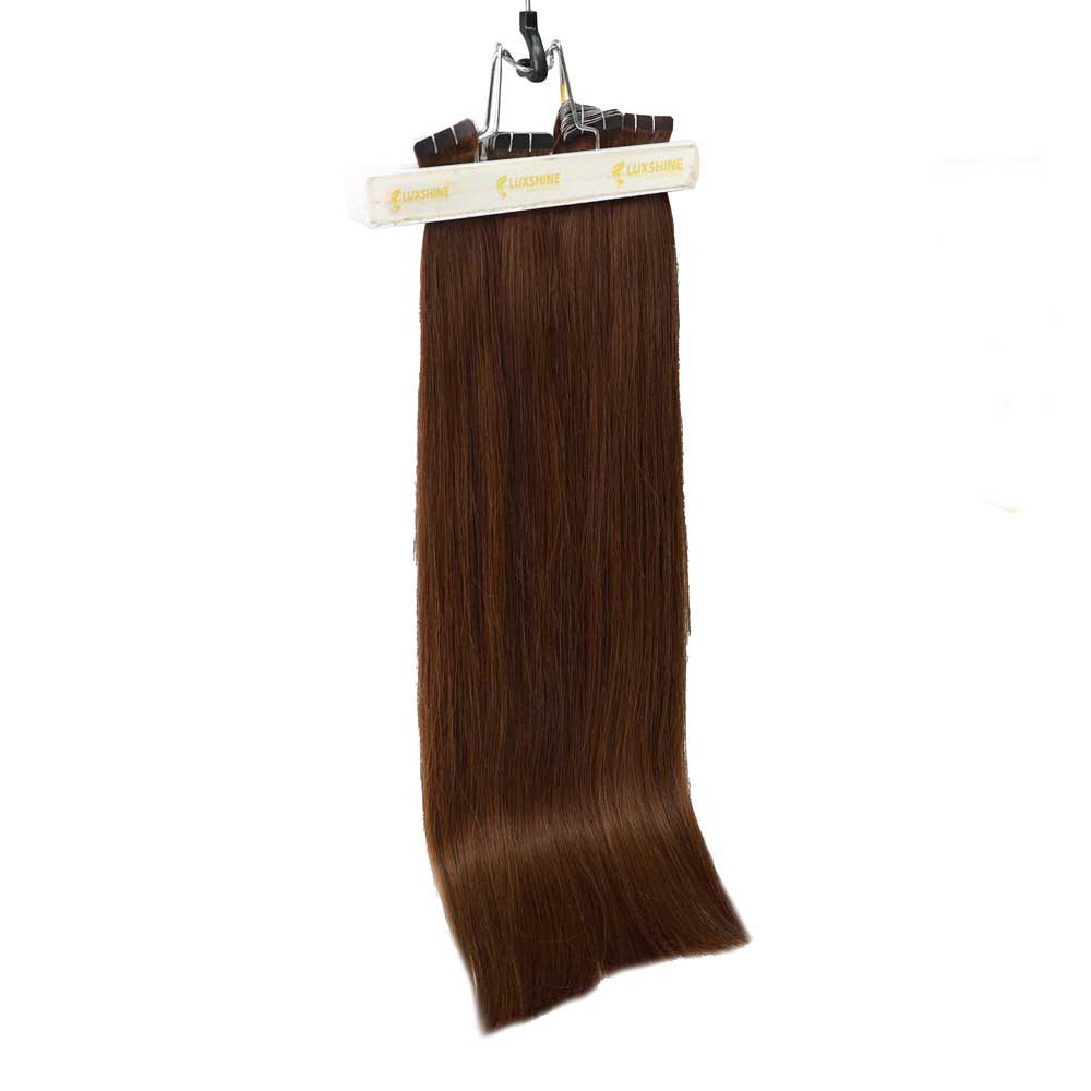 Normal Tape In Hair Extensions Brown Natural Straight - #2Q