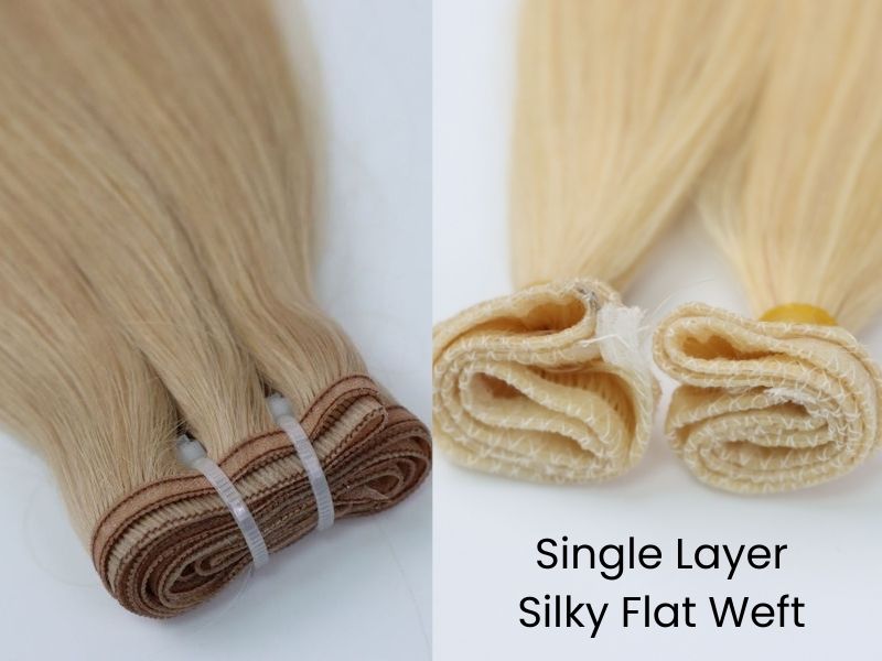 Single Layer Silky Flat Weft features a flat and thin construction