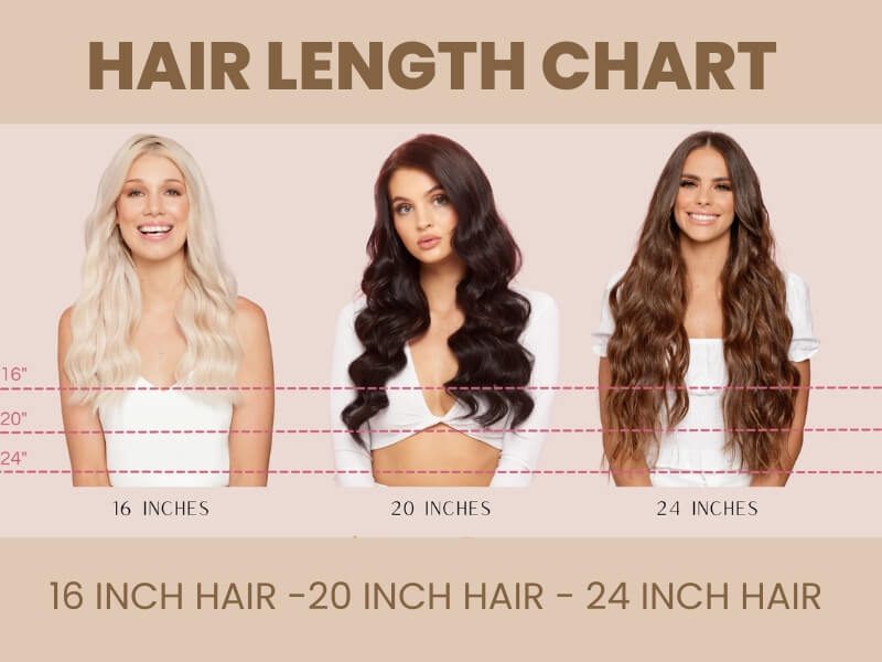 20 inch hair extensions chart