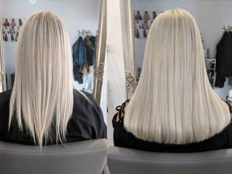 Make sure to visit a salon experienced in applying mini tape-in extensions