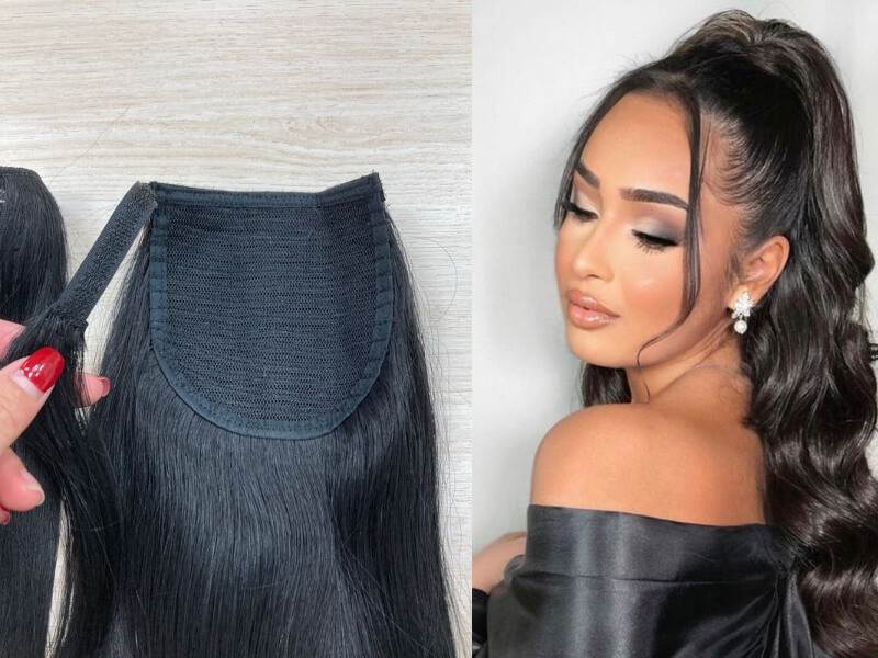 Wrap ponytail hair extension is a quick and convenient option