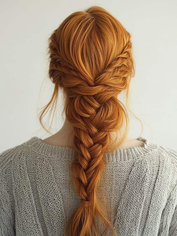 This romantic and flowing braid cascades down your hair