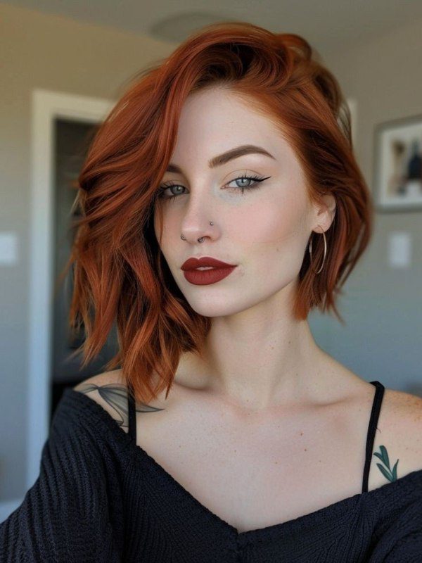 A unique, edgy cut that makes the color pop