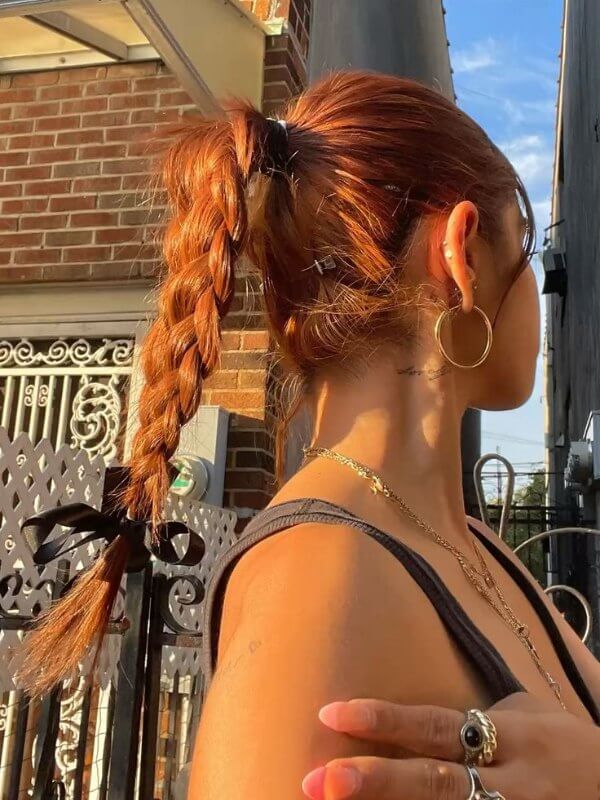 A chic and modern twist on the classic ponytail