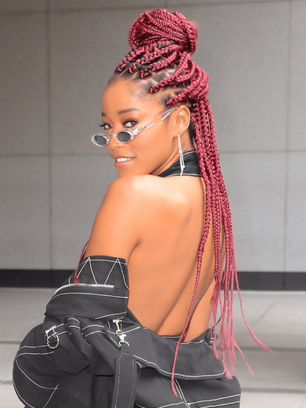 Classic box braids create a bold, modern update to a timeless style