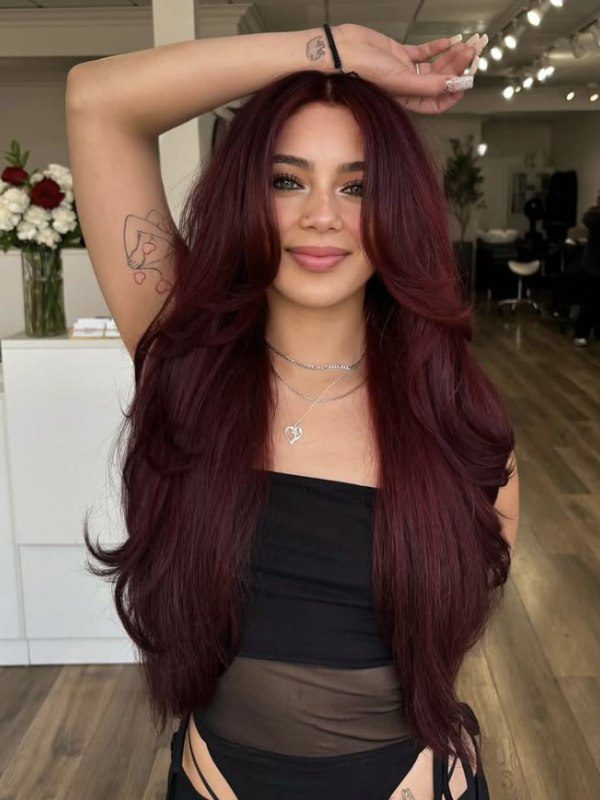 Brown Light Burgundy Hair Color 29