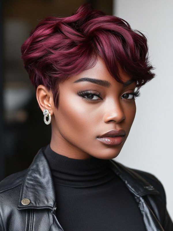 Stand out with a faux hawk by adding color for an edgy look