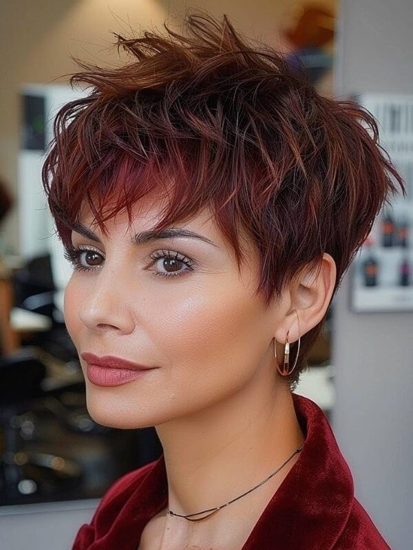 Brown Light Burgundy Hair Color 33