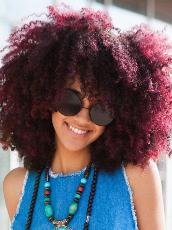 Embrace your natural hair texture with a voluminous afro