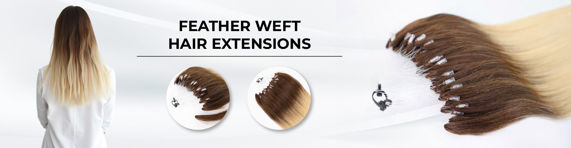 Feather Weft Hair Extensions Category Banner