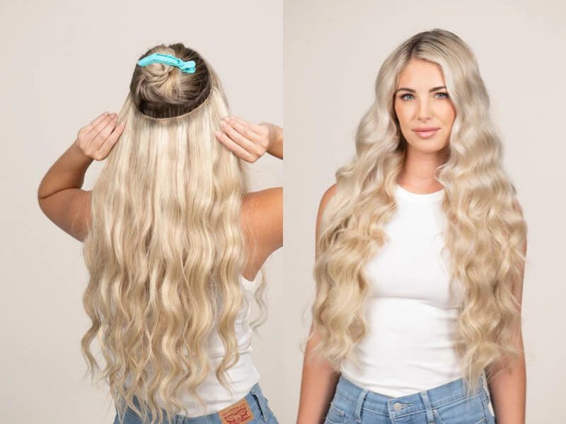 How do you apply halo hair extensions step-to-step?