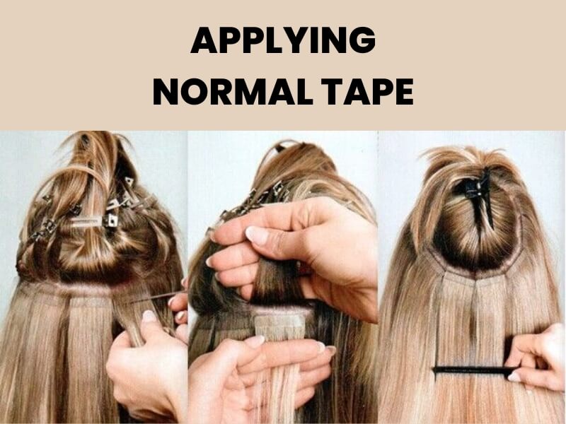 How to apply normal tape in hair extensions properly?