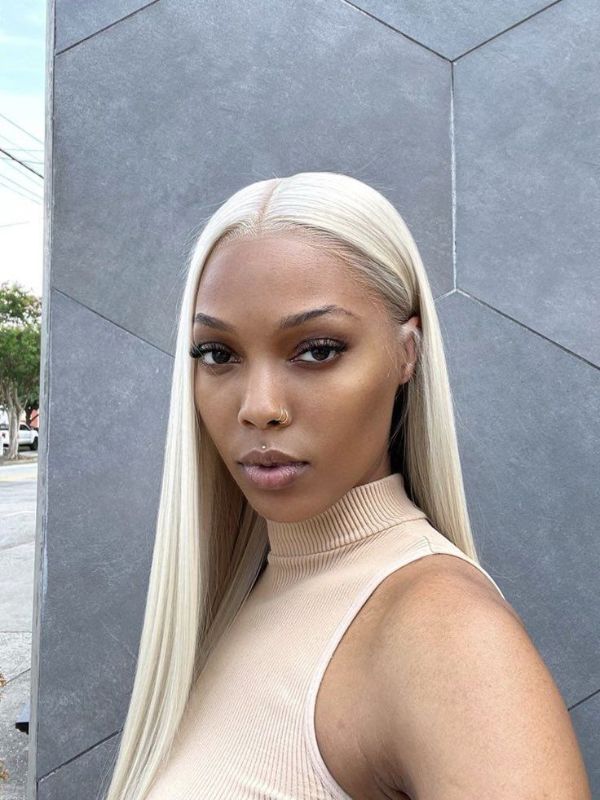 Black Girl Straight Hairstyles 1 - Luxshine Hair Platinum blonde straight hair