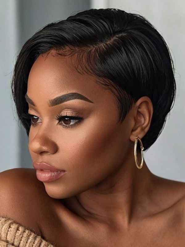 Black Girl Straight Hairstyles 15 - Luxshine Hair Sleek pixie cut hairstyles