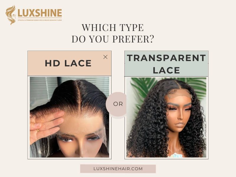 HD vs Transparent Lace - Luxshine Hair HD vs Transparent Lace