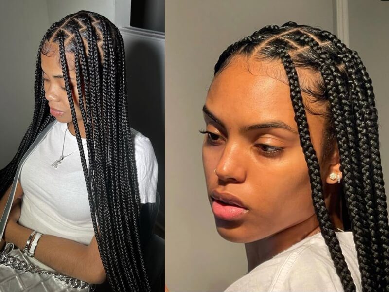 What Are Box Braids 1 - Luxshine Hair Medium Box Braids