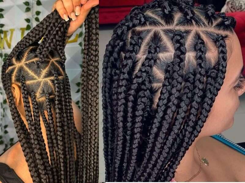 What Are Box Braids 2 - Luxshine Hair Triangle Part Box Braids