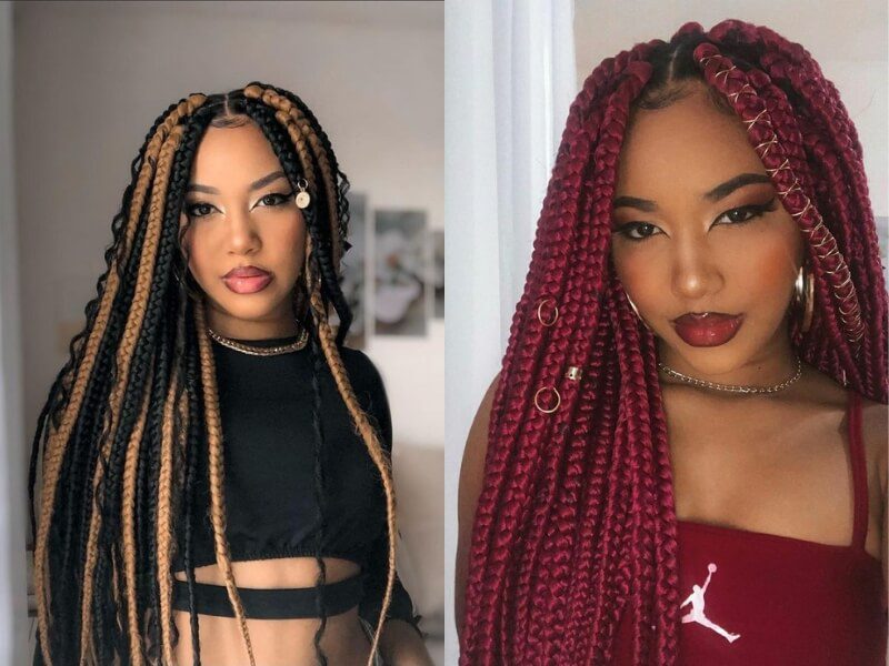 What Are Box Braids 3 - Luxshine Hair Colored Box Braids