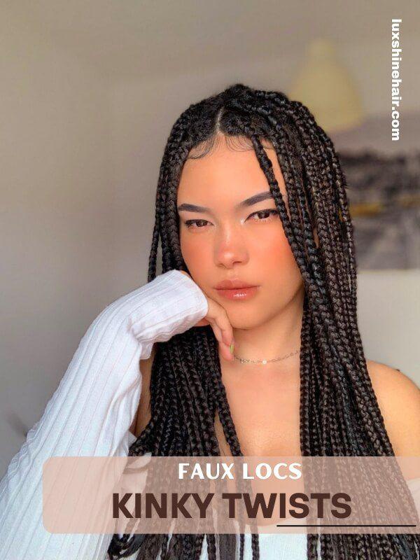Kinky Twist Hairstyles 15 - Luxshine Hair Faux Locs Kinky Twists