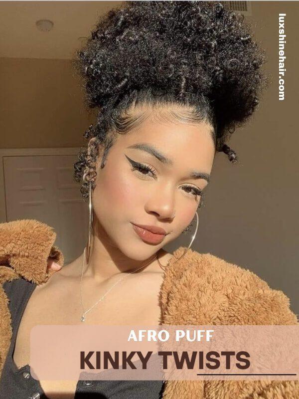 Kinky Twist Hairstyles 9 - Luxshine Hair Afro Kinky Twist Puff