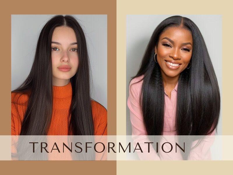 What is Yaki Hair 6 - Luxshine Hair Yaki hair focuses on texture and can be either synthetic or human hair