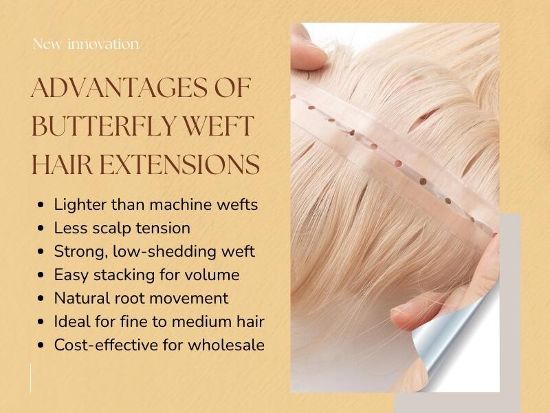 Advantages of Butterfly Weft Human Hair Extensions