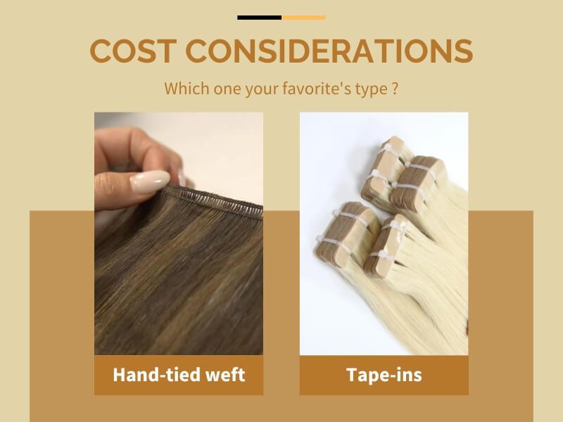 Hand Tied vs Tape In Extensions 10 02 2026 8 - Luxshine Hair Comparing upfront investment vs. long-term extension costs.