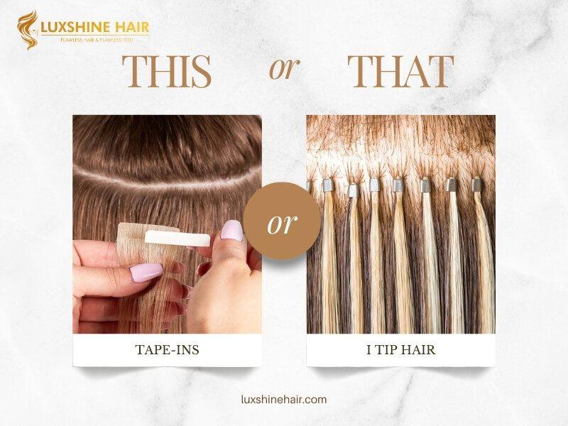 Tape In vs I Tip Extensions