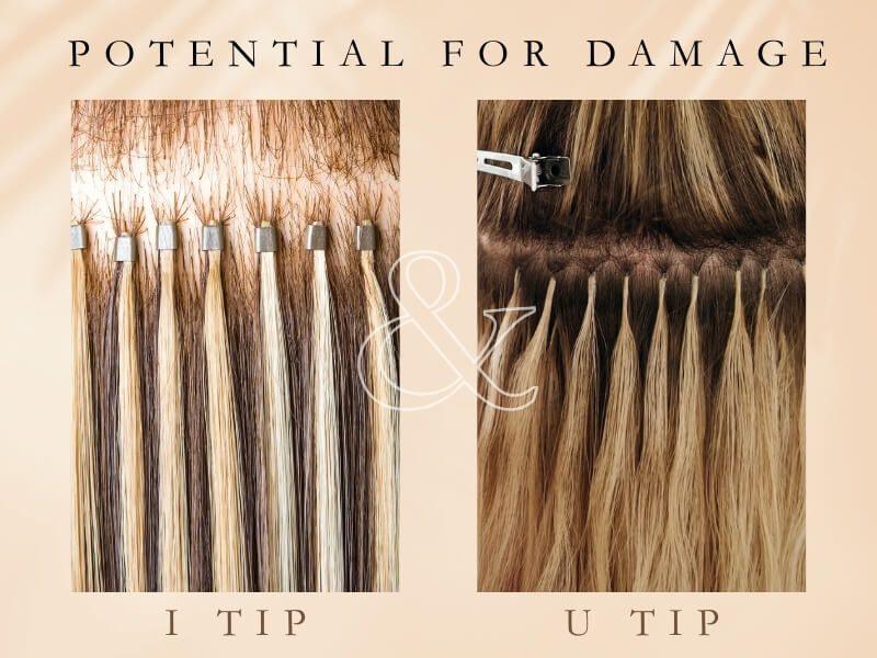 Both I tip and U tip are safe when applied correctly