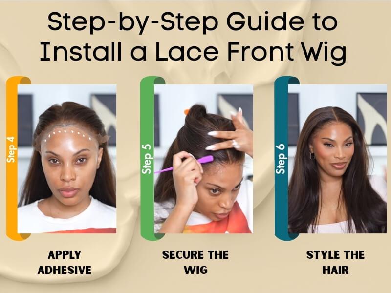 Step 4-5-6 on how to install a wig