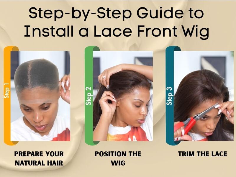 Step 1-2-3 on how to install a wig